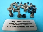 Boeing Titanium 10-32 1/2 Hex Head +phillips Bolt Screw 16+16 Jetnuts Aircraft. Fixed Price $25.00.