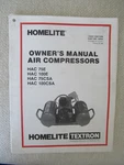 Homelite Textron Hac 75E 100E 75CSA 100CSA Air Compressor Operator Owners Manual. Fixed Price $19.99.