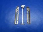 Cessna 210 Cabin Door Stop Rh Assy Brackets & Arm P/n 1215144-2 (0724-1858). Fixed Price $165.00.