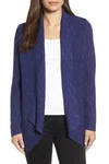 Nic+zoe 164650 Women's Long Sleeve Cotton Blend Cardigan Electric Blue Sz. Large. Fixed Price $84.00.