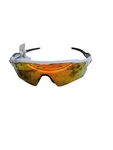 Oakley Radar Path Fire Irid Mirrored Cycling Sunglasses White Frame. Fixed Price $150.00.