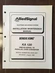 Bendix/king KA-120 Code Converter Install, Service & Parts Manual. Fixed Price $94.28.
