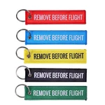 Remove Before Flight Keychain Embroidered Jet Tag. Fixed Price $6.99.