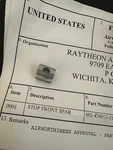 Beechcraft Aircraft Front Spar Stop, P/n 002-430013-31 (new Surplus) (st). Fixed Price $34.75.