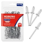 Workpro 200PC Aluminum Blind Rivet Steel Mandrel 3/16"X1/2" Pop Assortment. Fixed Price $15.99.