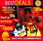 Hilti Te 6-S Preowned, Free Sid 2-A, Extras, Made In Germany, Fast Ship. Fixed Price $499.90.
