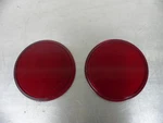 2-RED Military Vehicle Aircraft Flat Glass Lens An 3098-2 Light Cover Stained. Fixed Price $5.00.