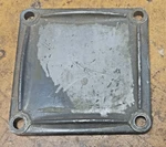 Aircraft Cover/plate 33201, 4-3/16" Square, 5/16" Holes, Used. Fixed Price $19.95.