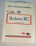 Cessna 1978 Skylane Rg R182 Pilot Operating Handbook Poh Manual Oem. Fixed Price $99.00.