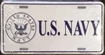 Navy White Seal 9040 Metal License Plate Tag United States Military Us. Fixed Price $10.79.