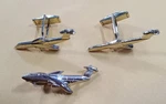 Vtg Boeing Kc Rc 135 Usaf Jet Cuff Links Tie Tack Lapel Hat Clip 717 707. Fixed Price $20.00.