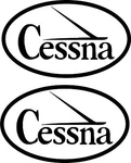 2 Cessna Oval Decal Free Shipping. Fixed Price $7.99.