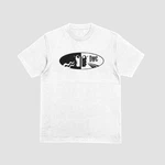 Dmc White Black Cotton Logo Men's T-shirt Crew Neck Short Sleeve Regular Fit. Fixed Price $16.00.