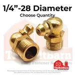 1/4"-28 Zerks Grease Fitting 90 Degree Hydraulic Brass (choose Quantity). Fixed Price $369.78.