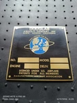 Douglas Aircraft Company Brass Identification Blank Plate Tag Manufacture Data. Fixed Price $159.47.