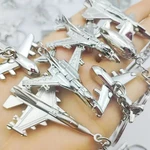1 Pc 3D Metal Airplane Keychain Zinc Alloy Keyring Novelty Aviation Gift. Fixed Price $9.49.