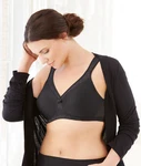 Glamorise Magic Lift T-shirt Bra 46C (super-wide-padded-straps) Wicks! Black New. Fixed Price $27.59.