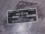 Case CS79 C2 Body Signal Radio Label Plate. Jeep Willys Us WW2. Fixed Price $18.75.