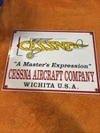 #10-NOS Vintage Porcelain Enamel Heavy Metal Cessna Aircraft Company Wichita. Fixed Price $34.95.