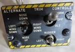 Aircraft Panel With Switches Rudder Nose Left Right Wing Trim Control. Fixed Price $59.99.