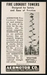 1952 Aermotor Forest Fire Tower Lookout Photo Vintage Print Ad. Fixed Price $8.09.