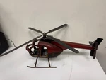 Vintage Unique Helicopter Hughes 500 Wood/metal/folk-art W/moving Blades/rotors. Fixed Price $99.99.