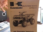 Used Kawasaki KVF750 Brute Force 4X4I 08 Owners Service Manual 99924-1394-01. Fixed Price $79.99.