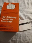 Vintage Radio Shack High-efficiency Two Sound Piezo Siren 49-487 New. Fixed Price $19.99.