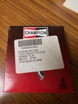 Spark Plugs, Champion Brand, Part Number RJ8C. Deal. Fixed Price $14.98.