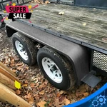 10"X72" Trailer Double Tandem Axle Fenders For 13"-15" Tires Diamond Tread Plate. Fixed Price $125.99.
