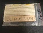 Piper Aircraft Placard, P/n 583-581 (new Surplus) (st). Fixed Price $41.50.