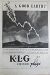 10/1945 Pub Klg Sparking Plugs Corundites Candles Aviation Original Ad. Fixed Price $11.63.