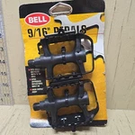 Bell Bicycle Pedals 9/16" Axle Black High Impact Body New Old Stock. Fixed Price $7.95.