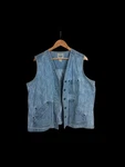 Vintage St.johns Bay Denim Vest Women's 1X -100% Cotton. Fixed Price $24.49.