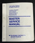 Teledyne Continental Tcm Ignition System Support Master Service Manual X41001. Fixed Price $131.78.