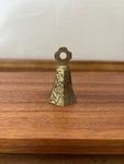 Six Panel Etched Leaves 2.75" Brass Bell. Fixed Price $14.00.