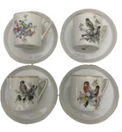 Royal Crown Japan Demitasse Cup Saucer Espresso With Birds Set Of 4 Bb 28. Fixed Price $52.00.