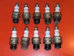 Lot Of 10 Vtg Aircraft Champion M41E Spark Plugs - Used Old Stock Rusty. Fixed Price $120.00.