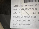 Boeing AH-64 Apache 7-311113422 Access Cover 5340-01-385-7821 Usa. Fixed Price $357.68.