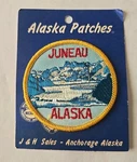 Nip Juneau Ak River Mountains Alaskan Souvenir White Embroidered Patch. Fixed Price $5.99.