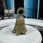 Brass Bell Engraved Etched 2.5 Inches 6 Panel -vtg. Fixed Price $8.97.