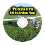 800 Trainer Radio Control Model Aircraft Plans, Instructor Planes Dvd. Fixed Price $11.96.
