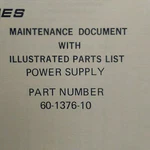 Grimes Power Supply 60-1376-10 Maintenance & Parts Manual. Fixed Price $110.58.
