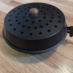 Rome's Chestnut Roaster Fireplace Popcorn Popper, Steel With Wood Handle. Fixed Price $35.00.