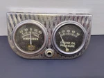 Vtg Under Dash 2 Gauge Set Rochester Mfg - Mechanical Oil Pressure & Amp Chrome. Fixed Price $39.97.