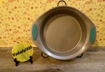 Rachael Ray Non-stick Bakeware 10" Pie Pan Golden Brown W/teal Silicone Grips. Fixed Price $12.99.