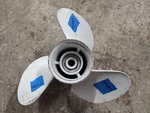 Aluminum 13" X Pitch Unknown Suzuki Propeller, 2 Stroke Spline, P7494. Fixed Price $23.00.