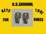 Us General Codes 0004-1035 Set Of 2 Keys Tubular Replacement For Toolbox. Fixed Price $24.99.