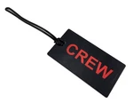 Ultra Thin Crew Tag With Contact Card - Red Black, Rigid Vinyl. Fixed Price $12.95.