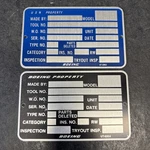 Boeing Aircraft Co UT-6903 & UT-6904 Property Tag Metal Plate X 2-3/4". Fixed Price $8.00.